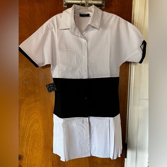 NEW Nasty Gal Drop Waist Shirt Dress - Picture 5 of 6